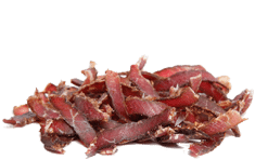 a pile of dried meat - Jerky