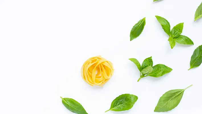 basil and pasta